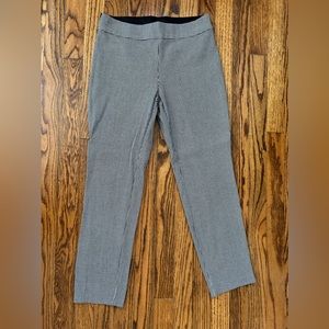 Women HoundsTooth High Rise Skinny Pull On Work Pant